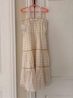 lilt Cream Dress with Gold Heart Accent - NWT